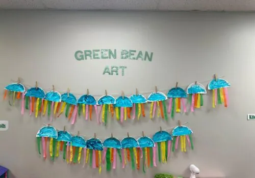 green bean art wall